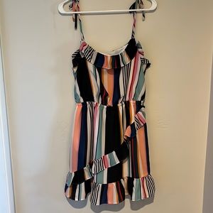 Striped Spaghetti Tie Dress